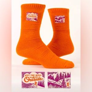 GET THE HELL OUTSIDE TAG SOCKS size L/XL